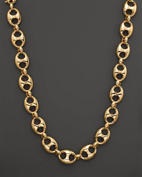 gucci 18ct gold necklace|Gucci gold necklace men's.